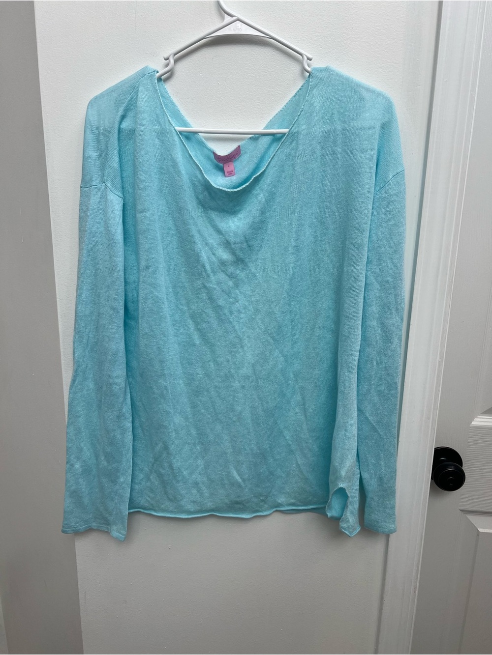 Lilly Pulitzer Women’s Light Blue Linen Long Sleeve Size Large